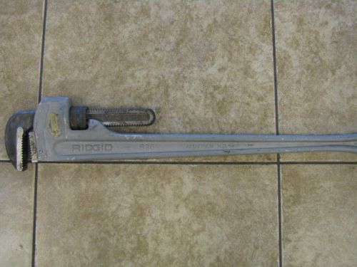 Ridgid 36&#034; 836 aluminum pipe wrench for sale