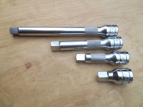 SNAP-ON 1/2&#034; DRIVE EXTENSIONS  ,SX2, SXK3, SXK5, SXK8, LOT OF 4