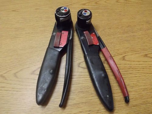 2 Daniels MFG M 1700A Hand Ratchet Crimp Tool Crimper W/ Turret Head