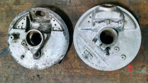 Antique Maytag Engine Single Cylinder Magneto Backing Plate Lot Of 2 w/ Oil Ring