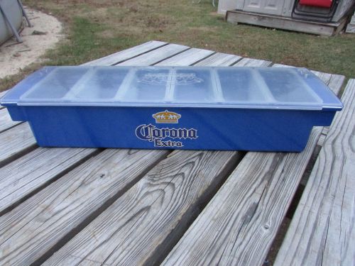 CORONA EXTRA BEER CROWN GARNISH CONDIMENT SNACK CADDY TRAY