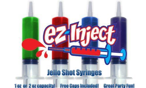 New 25 pack ez-injecttm jello shot syringes (large 2.5oz) for sale