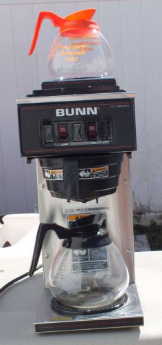 Bunn pourover coffee brewer with 2 warmers vp17-2 black &amp; stainless steel finish for sale