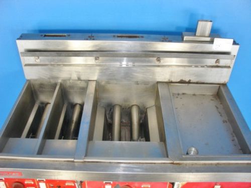 Vulcan frycat 3 bay 1 larrge 2 small deep fryer w/ dump station vulcan fs-21f for sale