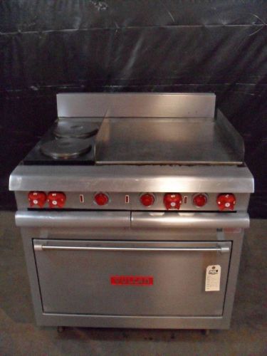 Vulcan VR7 2 burner 24&#034; griddle electric range