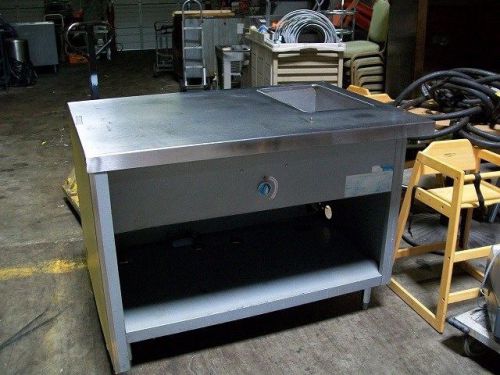 Duke 1 well hot food warmer in 4&#039; stainless steel cabinet for sale