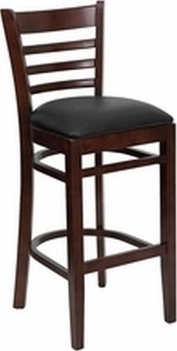 NEW HEAVY DUTY MAHOGANY  WOOD RESTAURANT BARSTOOLS BLACK  *LOT OF 10 BAR STOOLS*