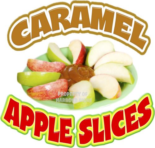 Caramel Apple Slices Decal 24&#034; Concession Food Truck Van Restaurant Menu Sticker
