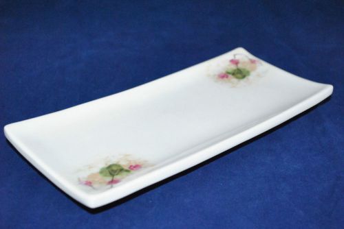 NEW 6 Dz  Melamine 9 3/8&#034; Rectanguler Plate (9 3/8&#034; X 4&#034;) Plum Picture (#9093)