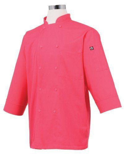 Chef works jlcl-ber-s basic 3/4 sleeve chef coat  berry  small for sale