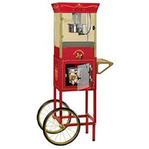 Nostalgia electrics vintage popcorn maker, ccp810 59&#034; antique style popcorn cart for sale