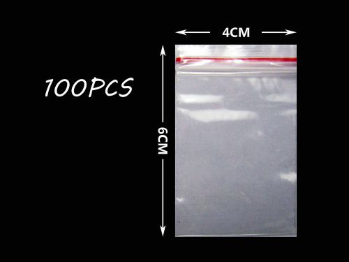 100pcs 1.6&#034;x2.4&#034; Clear Grip Self Press&amp;Seal Resealable Ziplock Plastic  Poly Bag