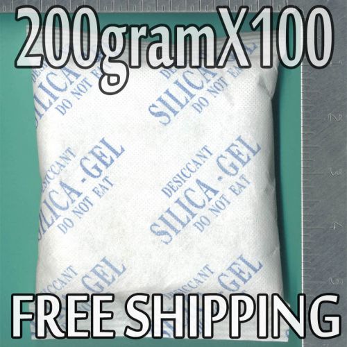 200g x 100 ea silica gel packets desiccant - dryout moisture absorber in bulk for sale