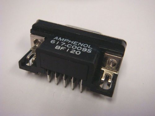 (15) AMPHENOL 617-C009SBF120 D-SUB DB9 9 POS R/A FEMALE SOCKET CONNECTOR RECEPT