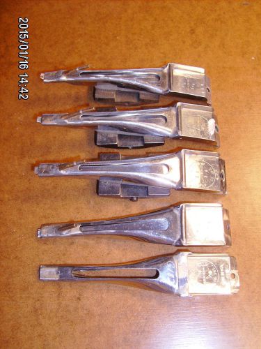 lot of ( 5) sewing machine center strip folder attachments 7/8&#034; cut 3/8&#034; finish