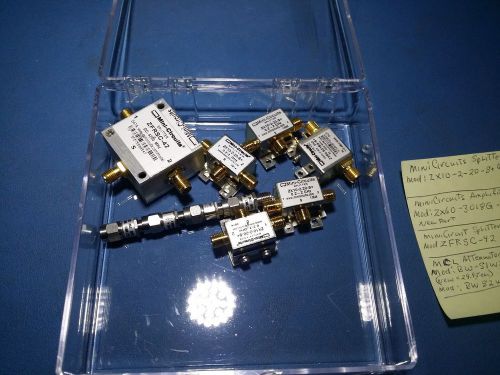 POWER SPLITTERS &amp; AMPLFIERS, ATTENUATORS   Mini-Circuits (Lot of 10 items)