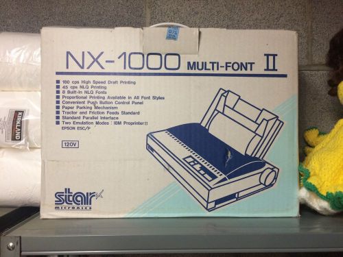 Star nx-1000 multi-font dot matrix printer for sale