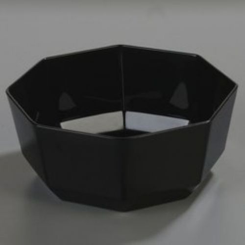 Carlisle 888803 SAN Octagon Deep Bowl  4 qt.  4.10 x 9.37&#034;  Black (Case of 4)