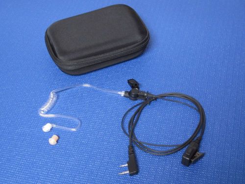 1 WIRE SURVEILLANCE MIC EARPIECE FOR KENWOOD 2 PIN RADIOS TH-F6 TK3173 TK3202