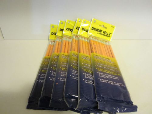 6 packs DIXON TICONDEROGA NUMBER 2 HB PENCILS (8 per pkg) - FACTORY SEALED - NIP