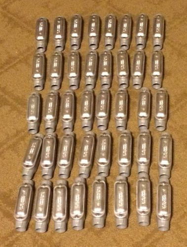 LOT OF 40 APPLETON Unilet 1/2&#034; C-50ACGA Conduit Body *NEW IN BOX ALUMINUM Type C