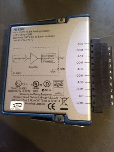 National Instruments NI 9263 4-Ch 16-bit ±10V Analog Output cDAQ/cRIO