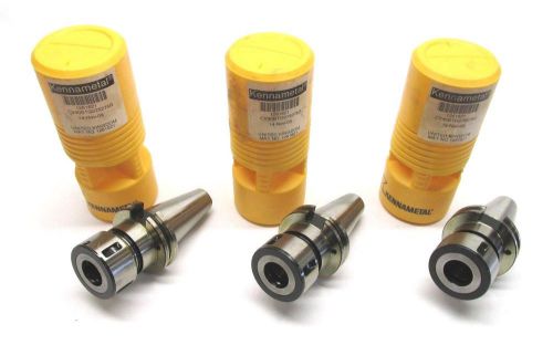 NEW! 3 KENNAMETAL TG75 COLLET CHUCKS w/ CAT40 SHANKS - #CV40BTG075275G