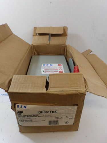 1 New Surplus Cutler Hammer DH361FRK  30 amp 600 volt fusible 3R safety switch