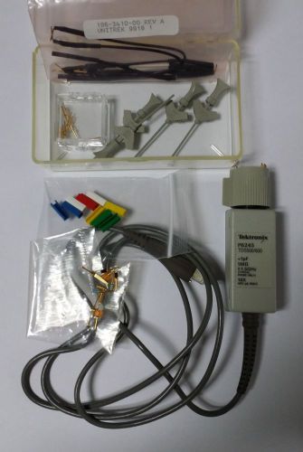 Tektronix TEK  P6245 Active FET Probe, 1.5GHz +  96-3410-00 Probe Accessory Kits