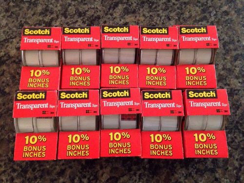 Lot Of 20 Rolls Scotch Transparent Tape Dispensers 3/4&#034; x 550&#034; Each NEW