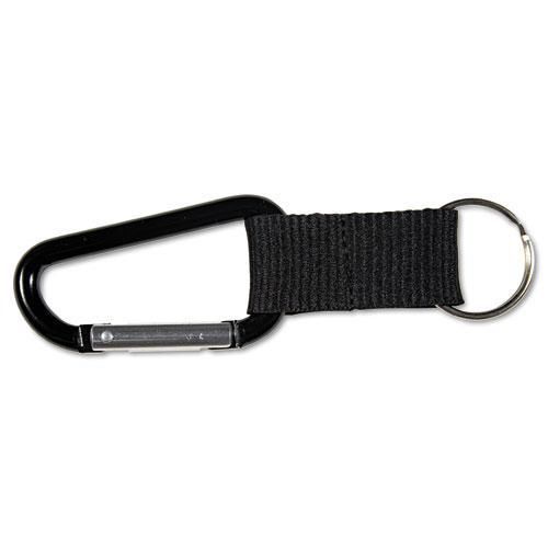 NEW ADVANTUS AVT-75556 Carabiner Key Chains, Split Key Rings, Aluminum, Black,