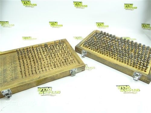 2 PARTIAL PIN GAGE SETS .061&#034;-.250&#034; &amp; .251&#034;-500&#034; MINUS