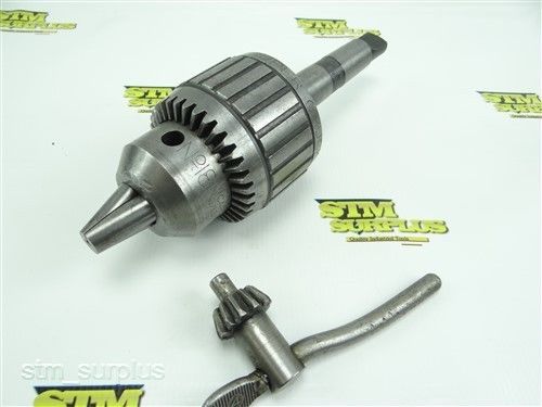 Jacobs 18n ball bearing super drill chuck 3/4&#034; capacity 3mt shank w/ key for sale