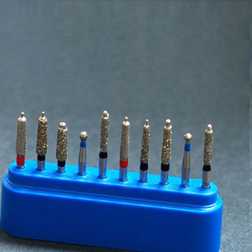 20 Dental Diamond Burs Set For Porcelain Shouldered Abutment Polishing FG 1.6mm