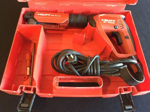 HILTI SF 4000 CORDED DRYWALL SCREW GUN W/ SMI 55  AUTOMATIC FEED Collated Screws