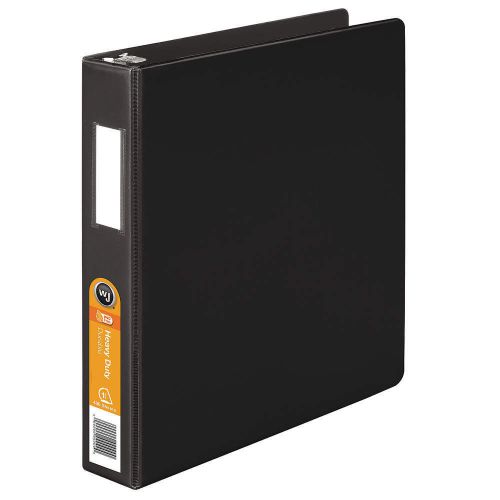 Heavy Duty Binder, D-Ring, 1-1/2in, Black W384-34BPP1