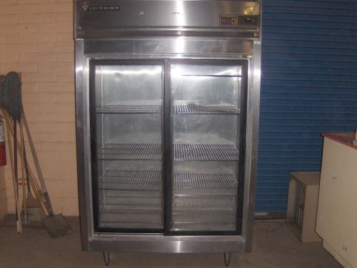 Victory 2 Sliding Glass Door Stainless Steel Refrigerator DRA-2D-S7