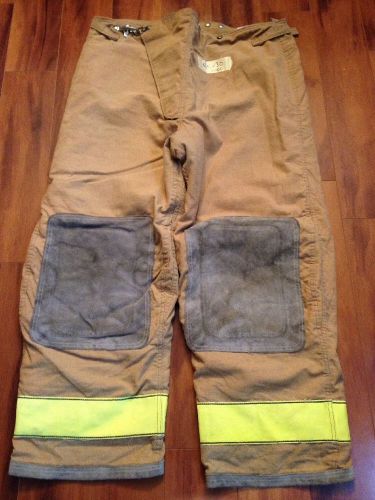 Firefighter PBI Gold Bunker/Turn Out Gear Globe Pants DC 44W x 30L 2000