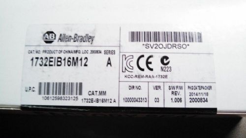 ALLEN-BRADLEY, 1732-EIB16M12, In Factory Sealed Box