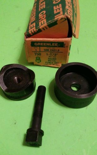 Greenlee #730 knockout punch set 1-1/2&#034; round