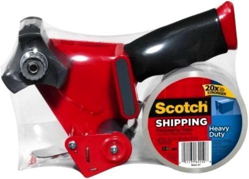 Professional 3M Tape Dispenser w/ 2 Rolls Heavy Duty Shipping Packaging Sealing