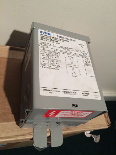 Cutler hammer eaton 0.5 kva transformer s20n11s51n 3 r 1 ph prim 240x480 120/240 for sale