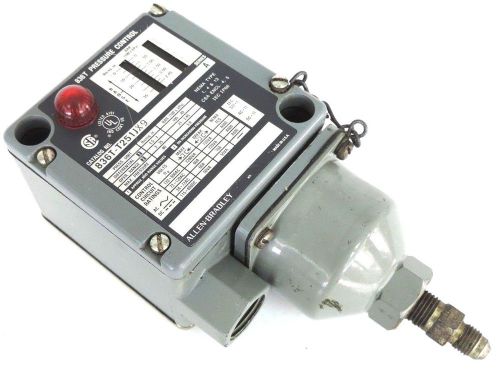 ALLEN BRADLEY 836T-T251JX9, SER. A PRESSURE CONTROL SWITCH, NEON PILOT LIGHT