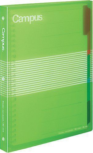 Kokuyo Campus Slide Binder B5 26 Rings Green Color New From Japan