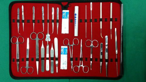 40 PCS BIOLOGY LAB ANATOMY MEDICAL STUDENT DISSECTING KIT + SCALPEL BLADES #10