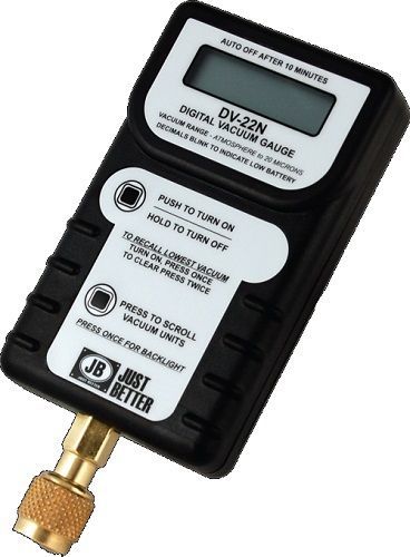 JB DV-22N Hand-Held Digital Vacuum Micron Gauge NEW