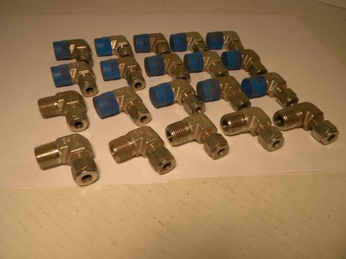 swagelok fittings 1/4&#034; tube- 3/8&#034; MNPT 90 elbows  LOT #312