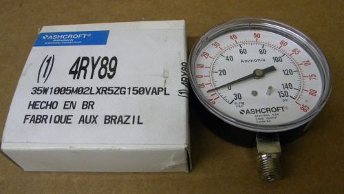 ASHCROFT 3-1/2&#034; AMMONIA GAUGE NIB