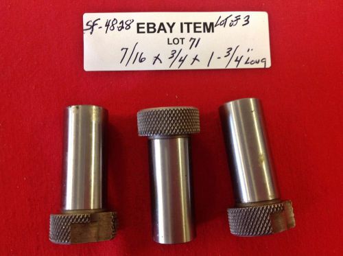 ACME SF-48-28 Slip-Fixed Renewable Drill Bushings 7/16 x 3/4 x 1-3/4&#034; Lot of 3