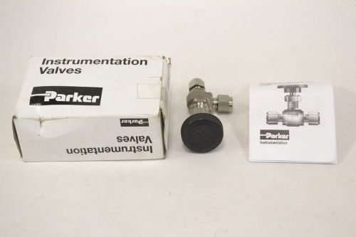 NEW PARKER 4ZA-V4AR-SS STAINLESS THREADED 1/8 IN NPT NEEDLE VALVE B326438